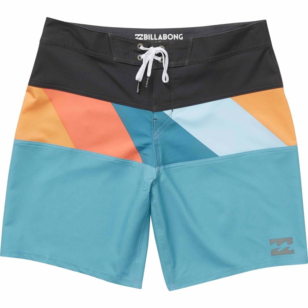 Billabong Mens Tribong Stretch Boardshorts PlatinumX Blue‎ Orange ~ Size 28
